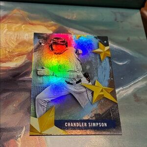 Chandler Simpson Baseball Card with Holographic Effect